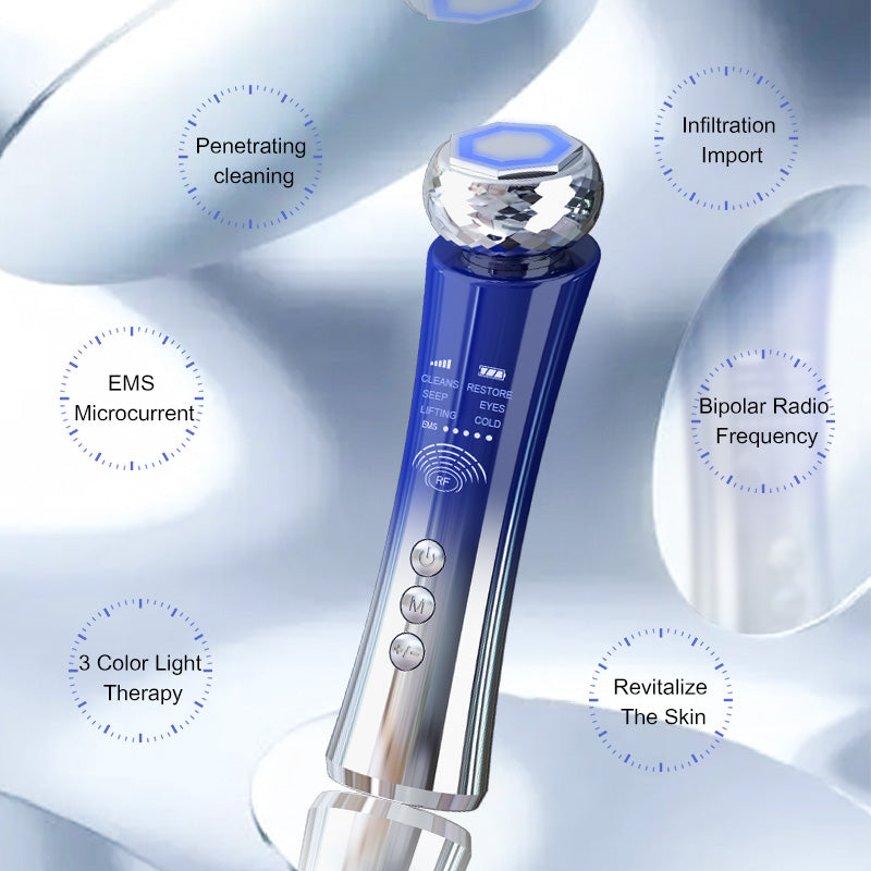 Portable Microcurrent Facial Device Lifting Tighten Wrinkle Removal Skin Care Whitening Handheld Facial Massager - E-Esther Clothing Store