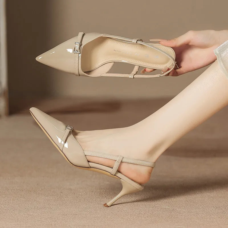 Point Toe Slingback Pumps - E-Esther Clothing Store