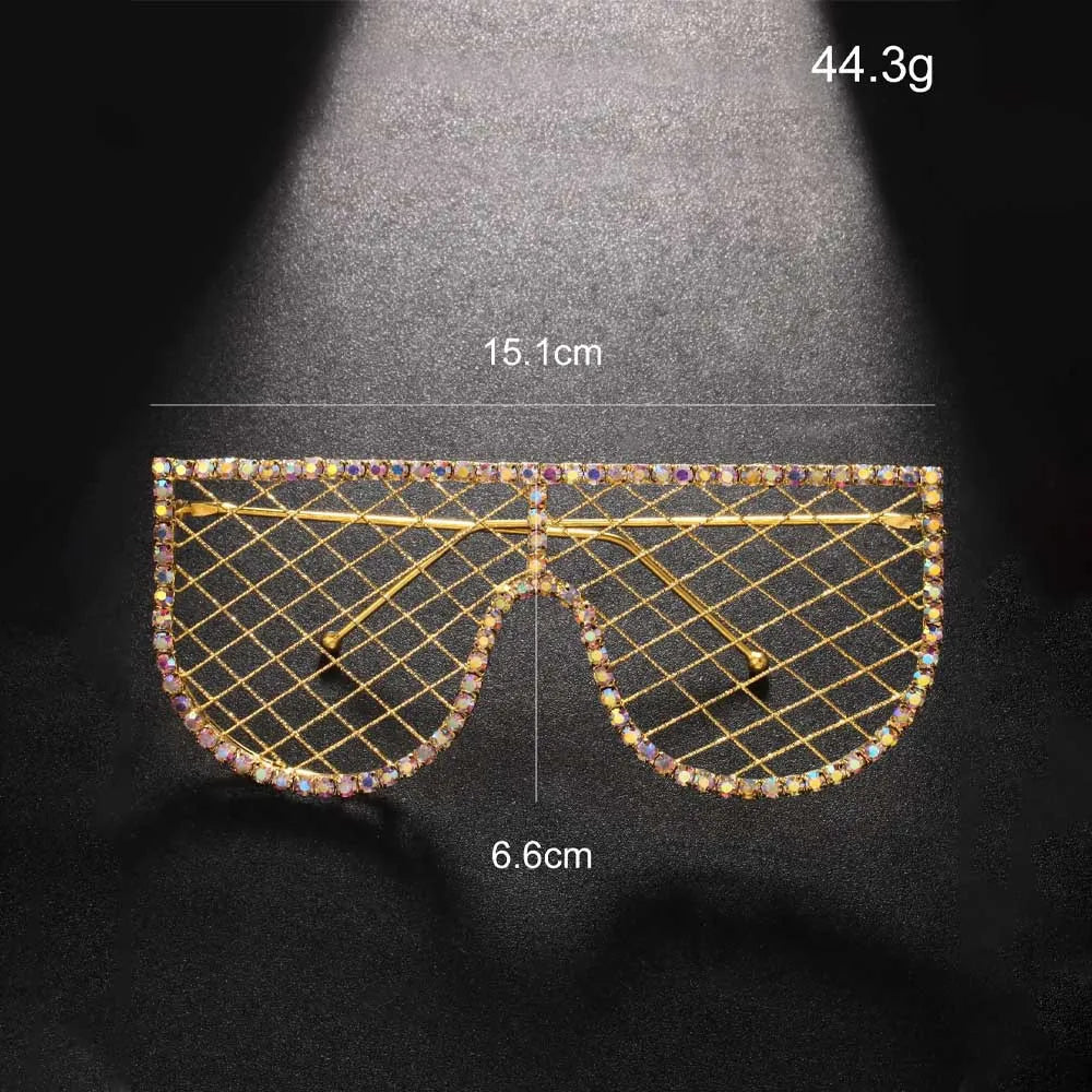 Hot tassel glasses frame no lens rhinestone glasses frame personality accessories female - E-Esther Clothing Store