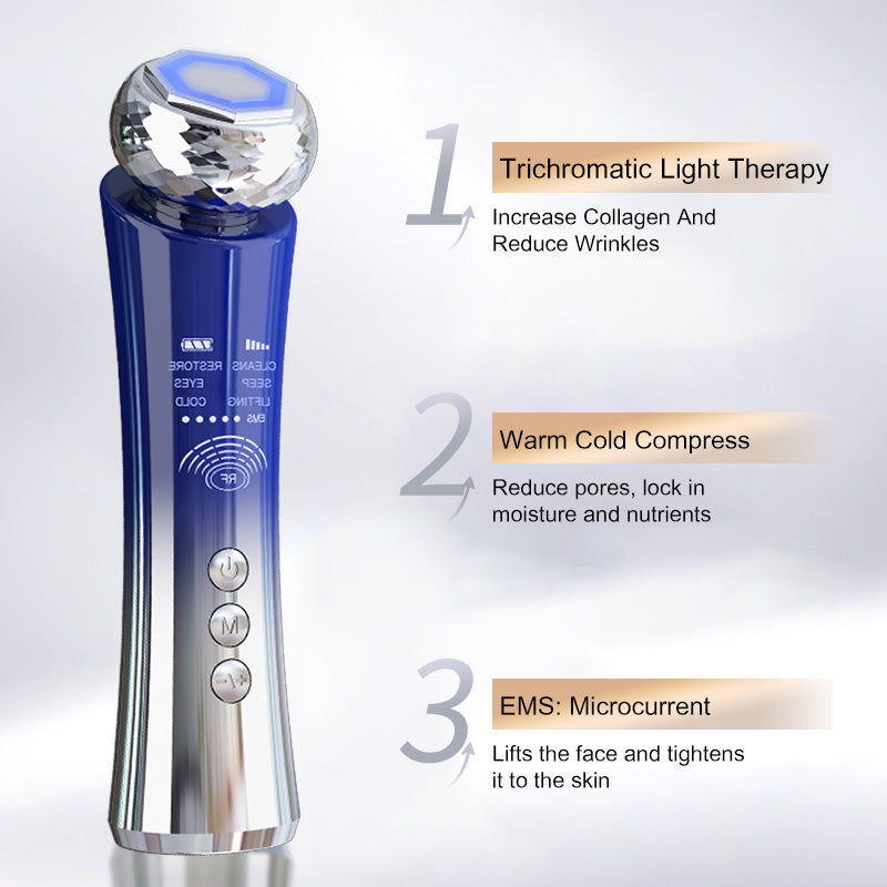 Portable Microcurrent Facial Device Lifting Tighten Wrinkle Removal Skin Care Whitening Handheld Facial Massager - E-Esther Clothing Store