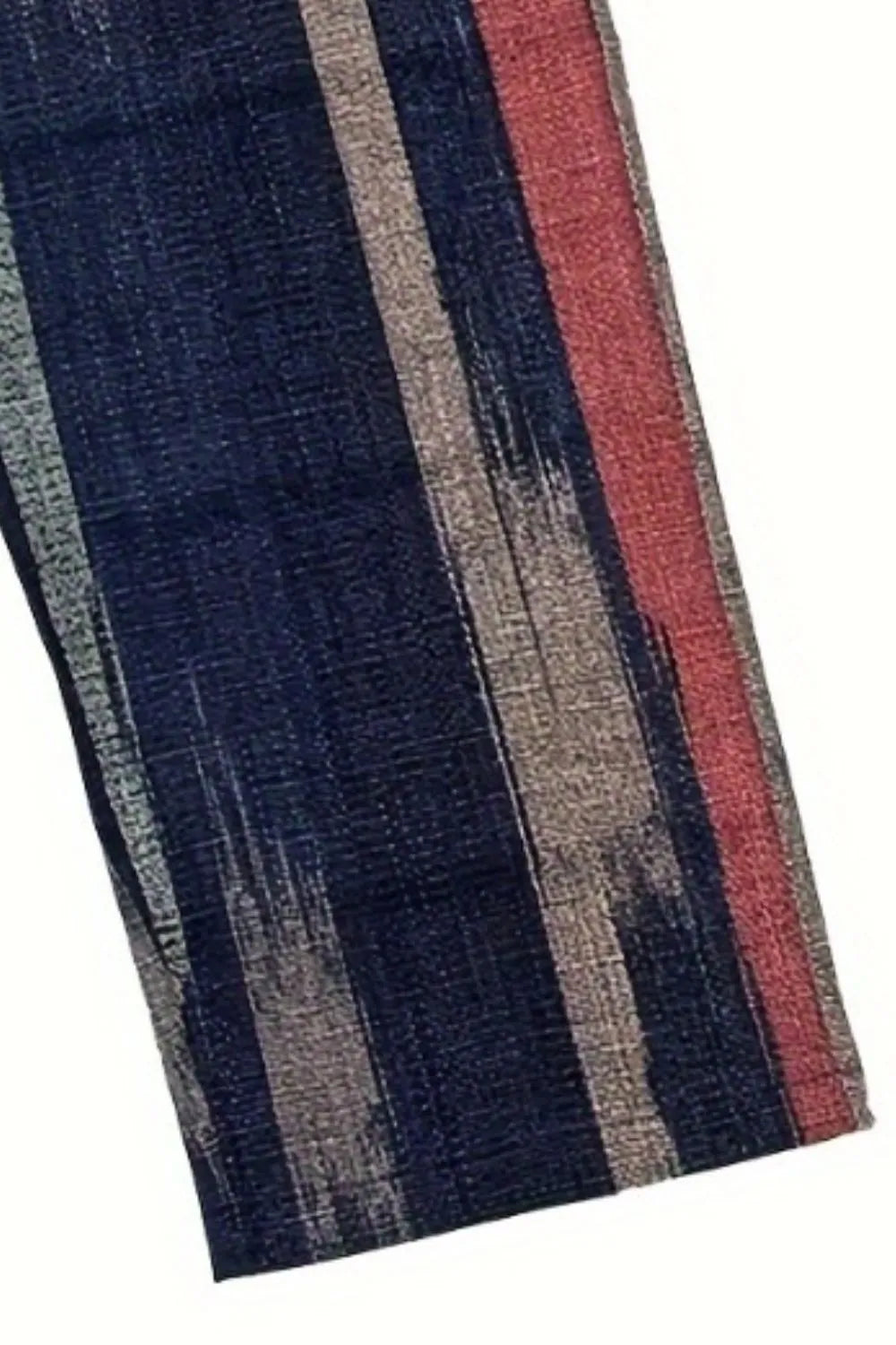 Striped Pocketed Elastic Waist Pants - E-Esther Clothing Store