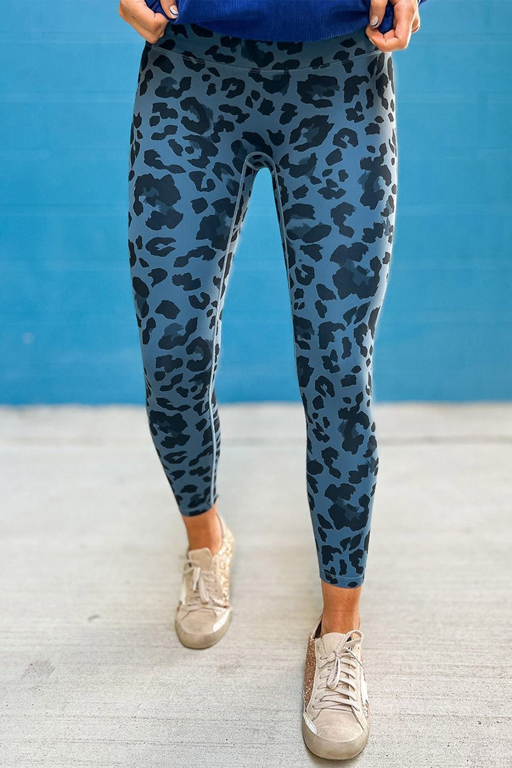 Green Classic Leopard Print Active Leggings - E-Esther Clothing Store