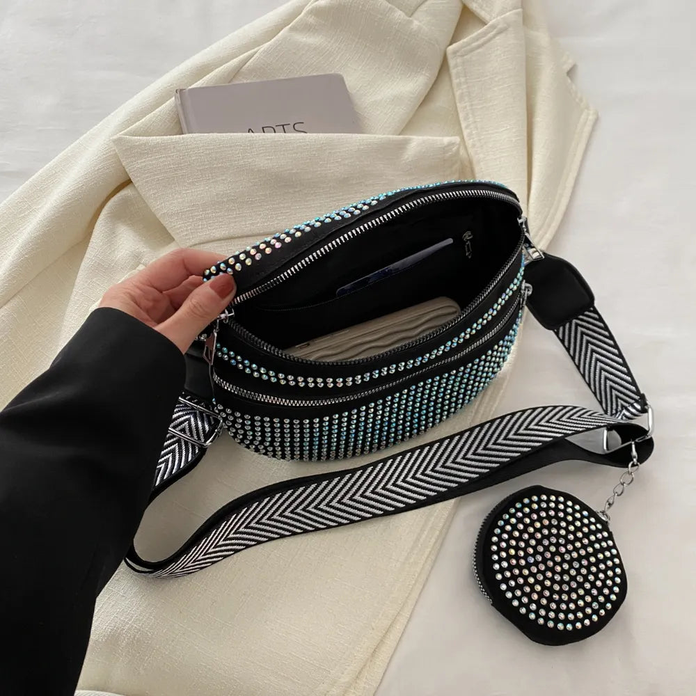 Studded Adjustable Strap Crossbody Bag - E-Esther Clothing Store