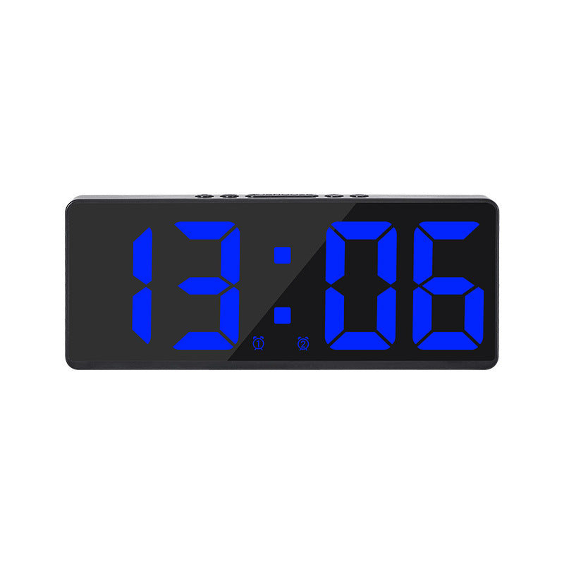 Multifunctional LED Digital Clock: Features number display, color nightlight, temp, calendar, alarm. Large size, backlit, great - E-Esther Clothing Store