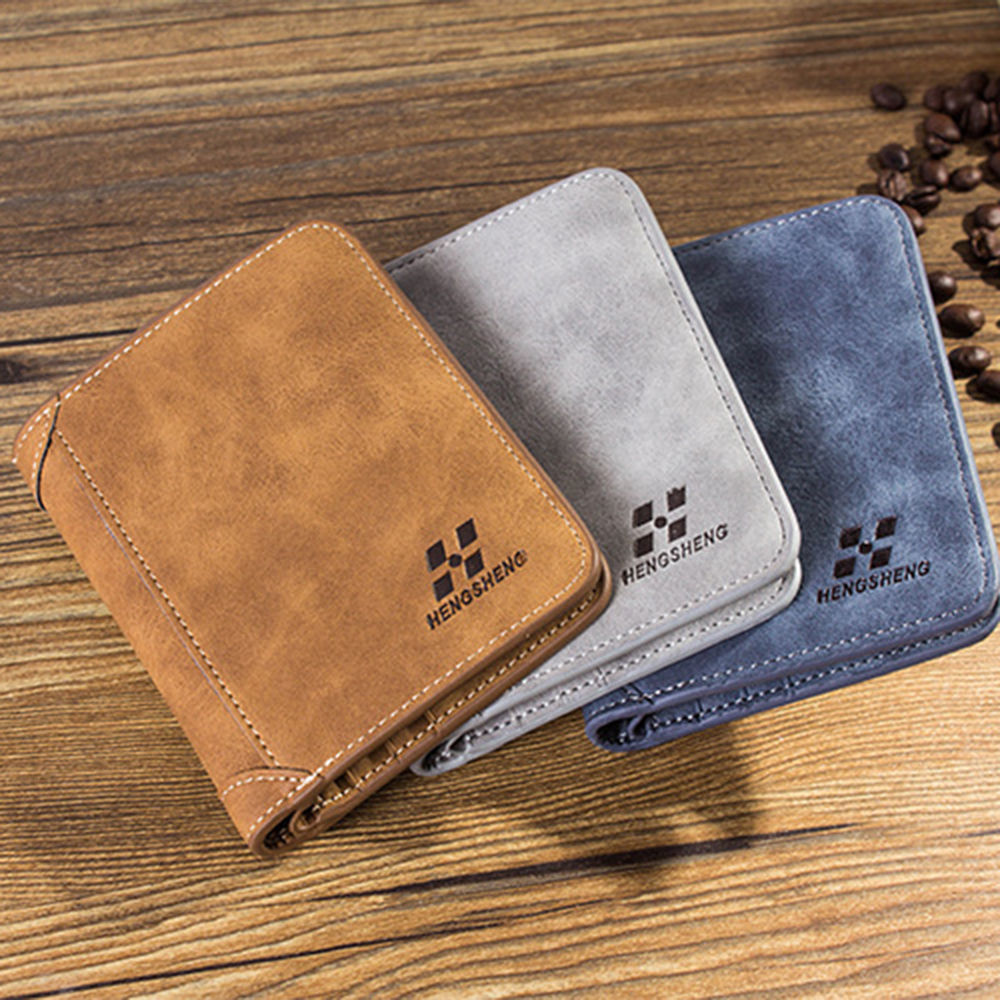 Mens Luxury Soft Business Leather Bifold Wallet Credit Card Holder Purse - E-Esther Clothing Store