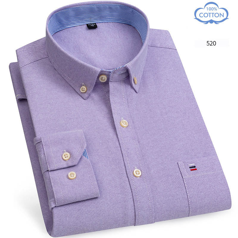 Pure Cotton Oxford Spun Long Sleeved Shirt