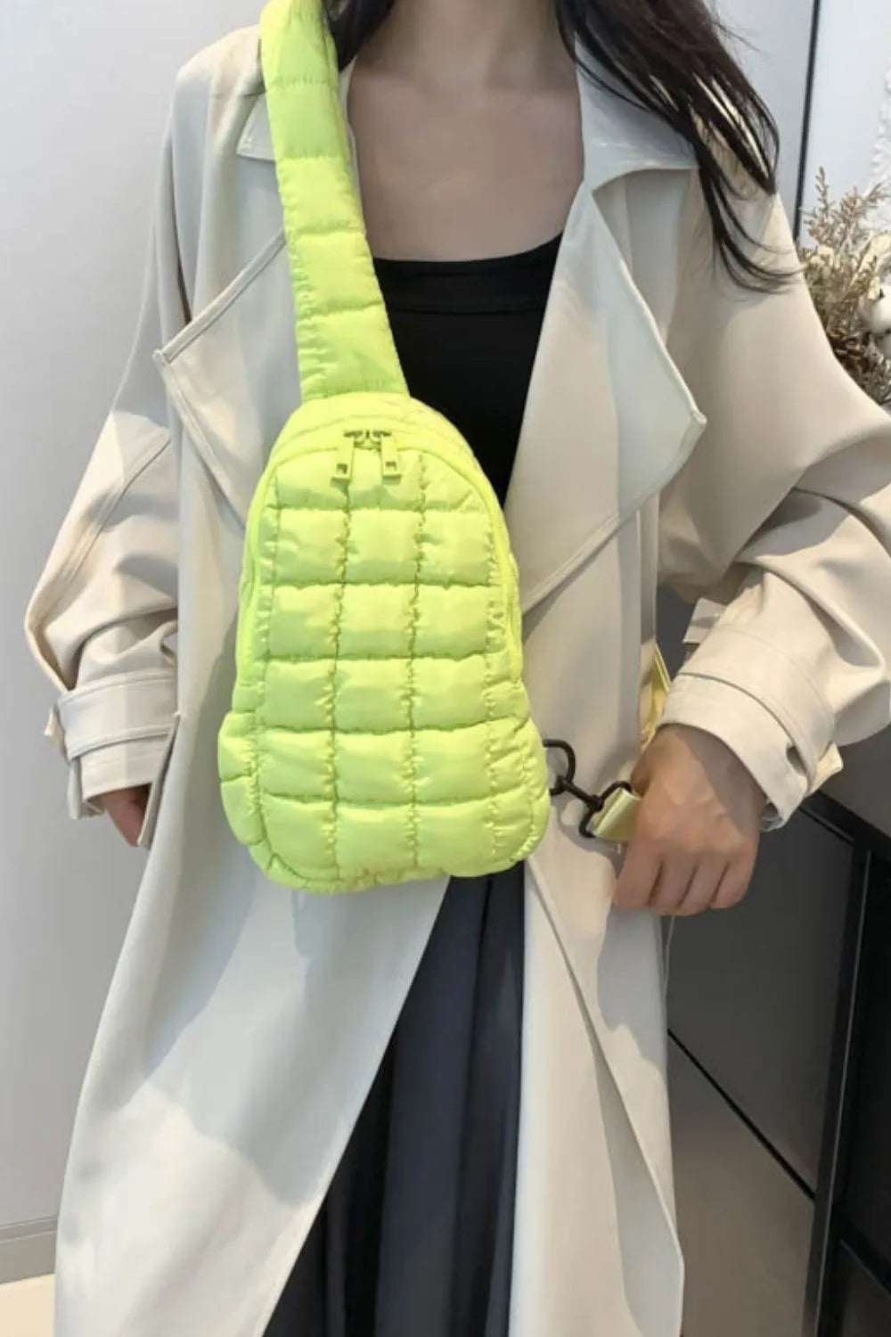 Quilted Nylon Crossbody Bag - E-Esther Clothing Store