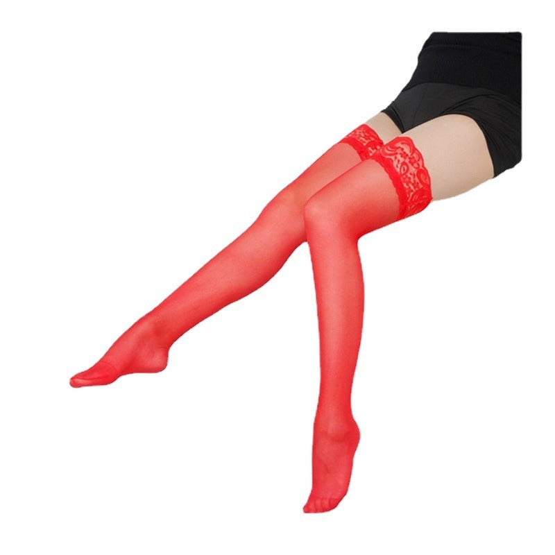 Sexy Lingerie Wide Lace Seductive Stockings Cute Sexy Legs Long Tube High Thigh Stockings - E-Esther Clothing Store
