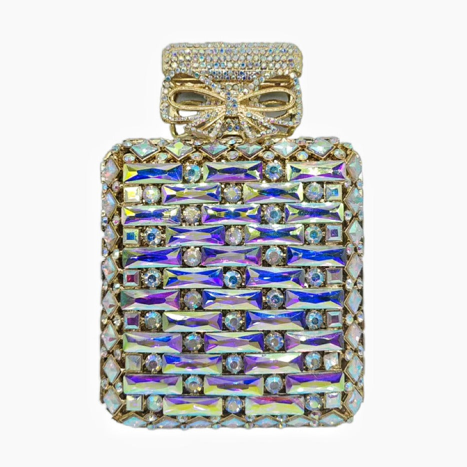 Perfume bottle with diamond hand bag Crystal Bag - E-Esther Clothing Store
