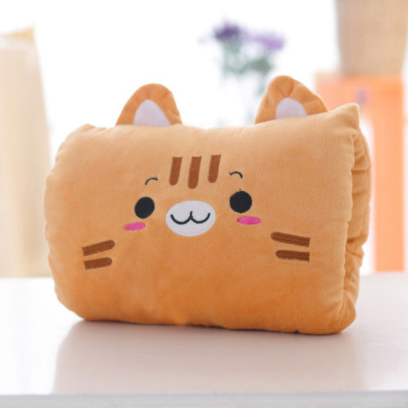 Animated nap pillow, warm hand cover, cylindrical cushion, creative hand warmer, girls' plush toy - E-Esther Clothing Store
