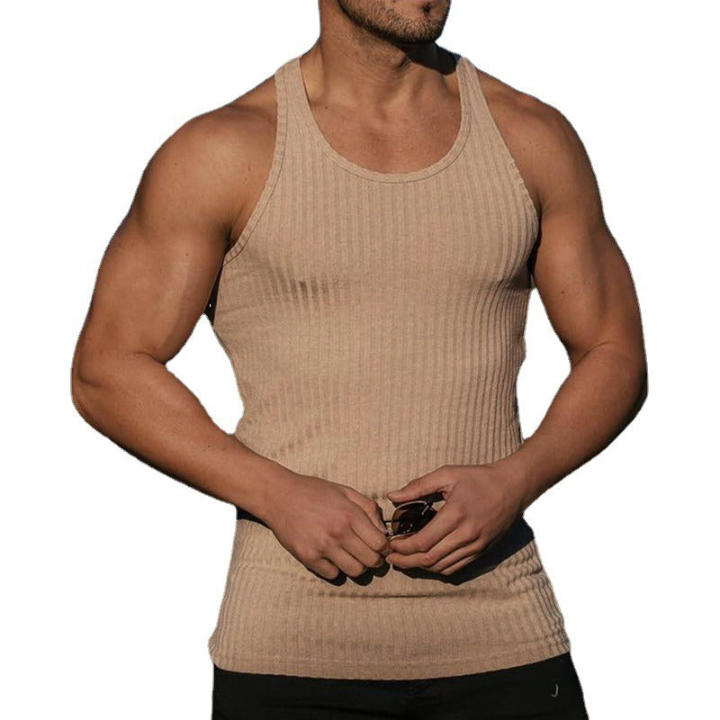Knitted Vertical Stripe Tank Top