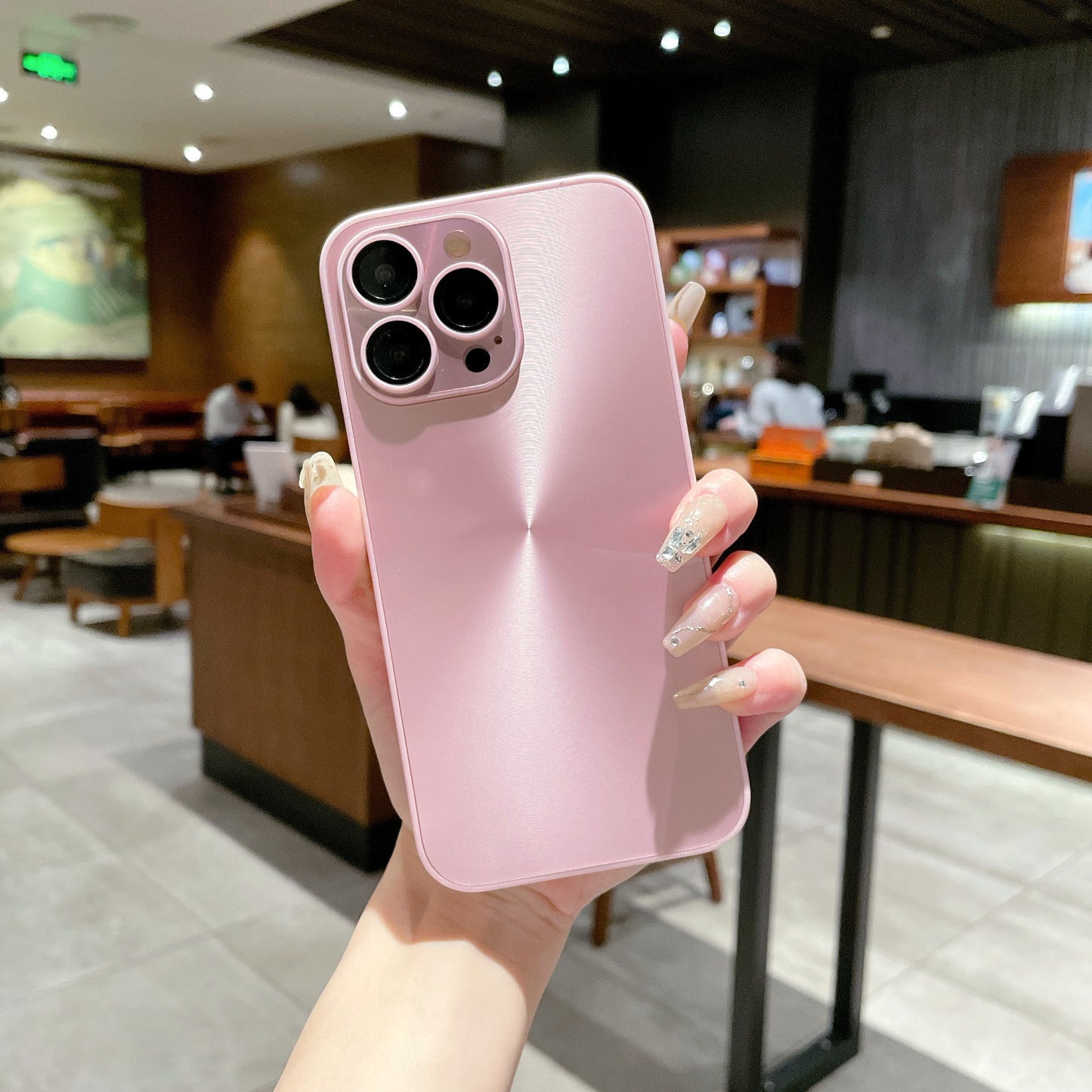 Suitable for iPhone 14 Promax phone case Aurora laser CD pattern Apple 15 new matte 13 all inclusive eye protection - E-Esther Clothing Store