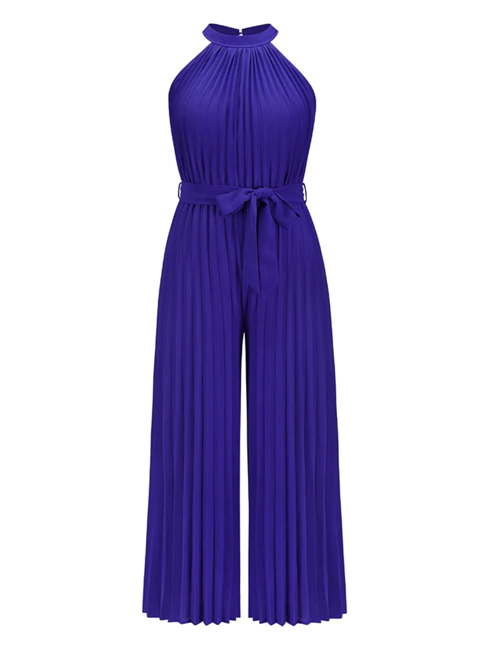 Cutout Tied Pleated Sleeveless Jumpsuit - E-Esther Clothing Store