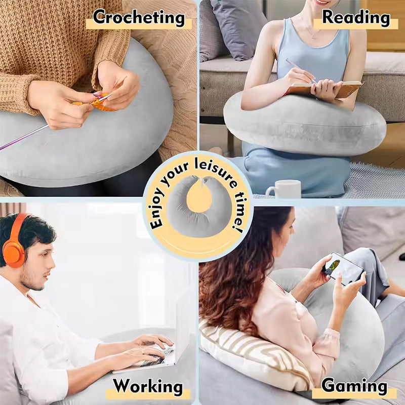 Reading pillow, crocheted arm-support for adults, portable, skin-friendly, TV & breastfeeding. - E-Esther Clothing Store