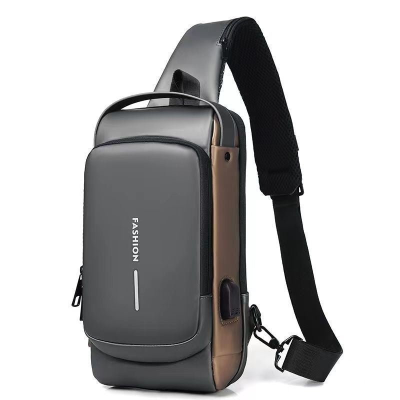 Motorcycle bag password anti-theft chest bag men's shoulder bag large capacity casual men's bag multifunctional crossbody bag - E-Esther Clothing Store
