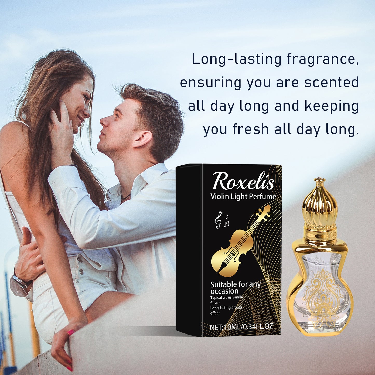Violin Light Perfume Fresh Citrus Vanilla Romantic Date Charm Fragrance Natural Fragrance - E-Esther Clothing Store