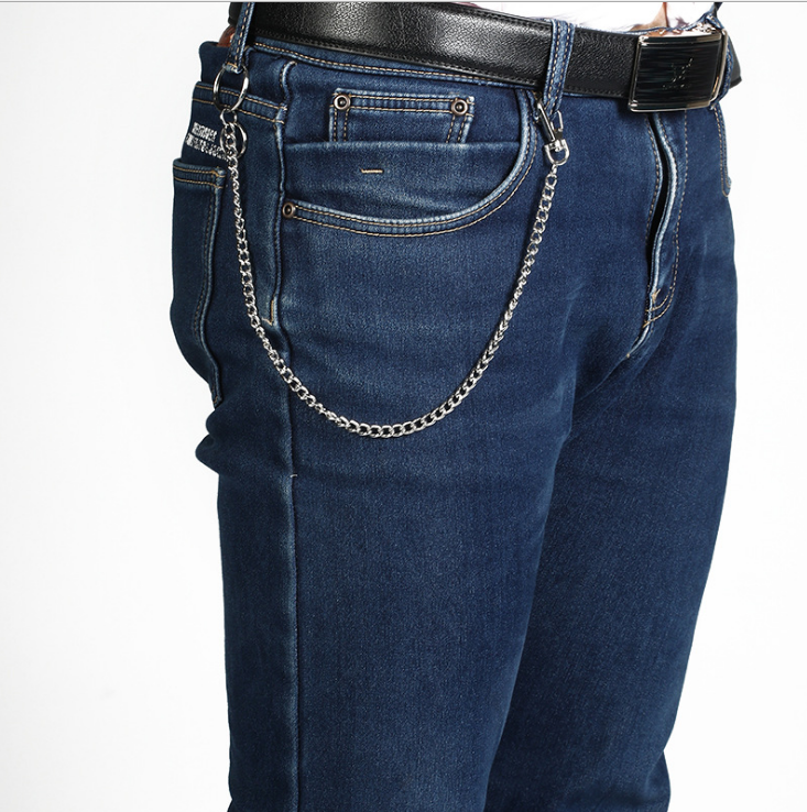 37cm Long Wallet Belt Chain Rock Punk Metal Key chain Gold Silver Keyring Mens HipHop Jewelry - E-Esther Clothing Store
