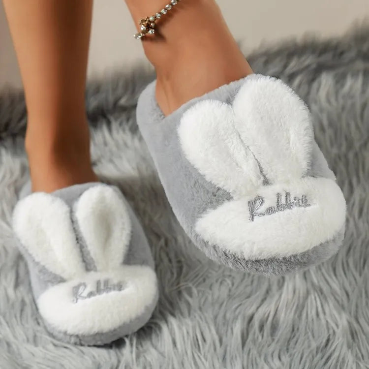 Rabbit Ears Round Toe Slippers - E-Esther Clothing Store
