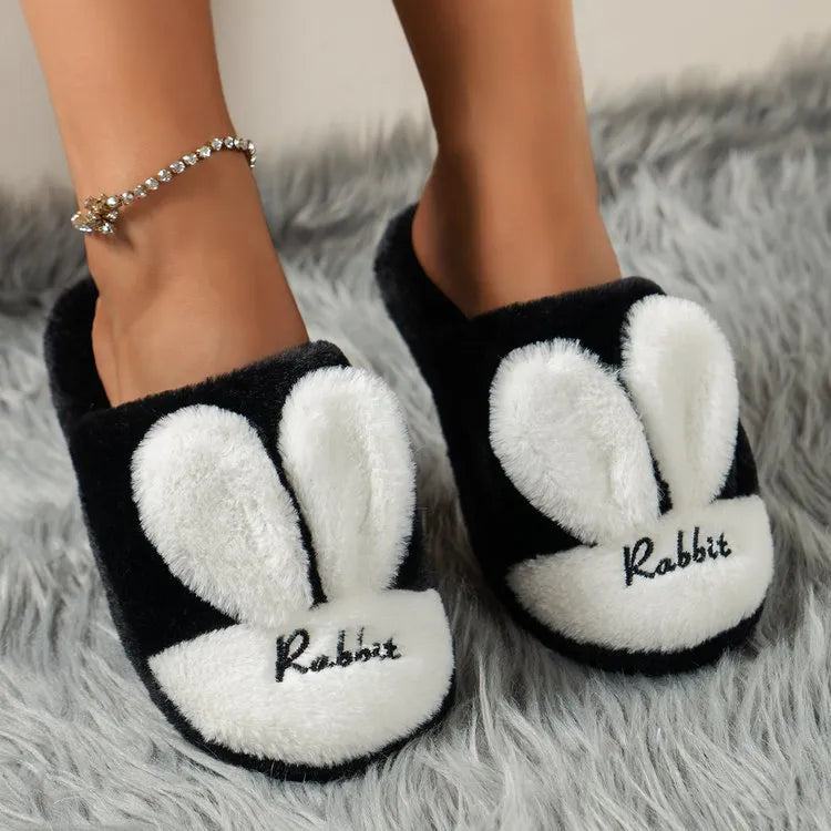 Rabbit Ears Round Toe Slippers - E-Esther Clothing Store