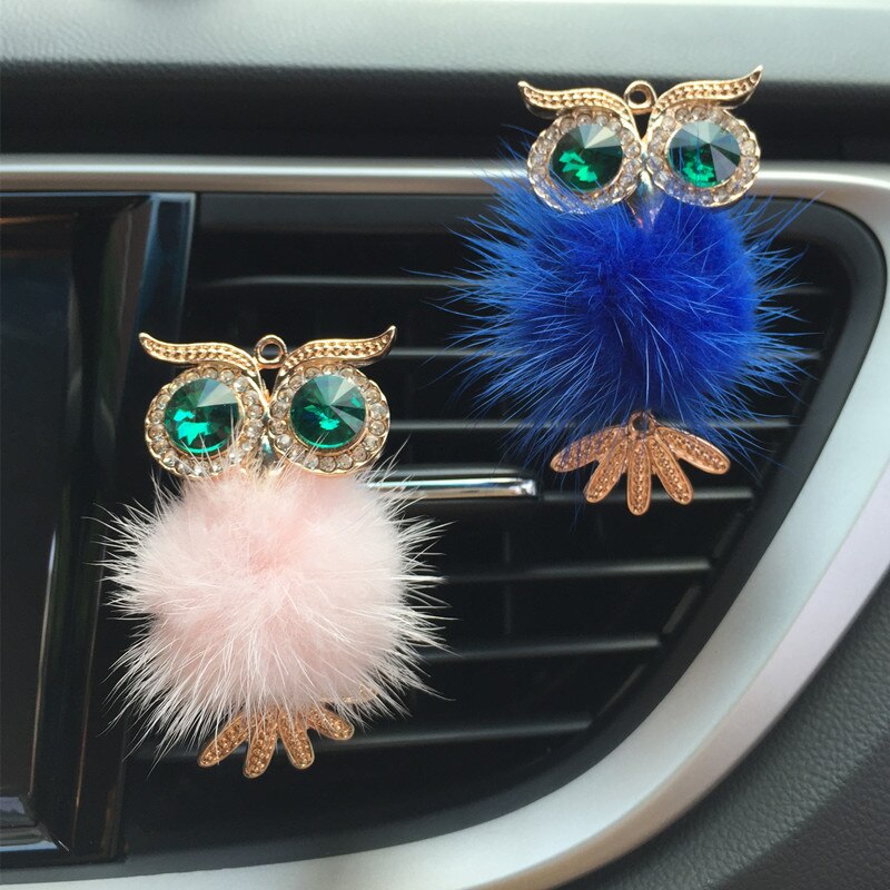 1Pcs Crystal Owl Car Air Freshener Auto Outlet Perfume Clip Interior Accessories Car-styling Vent Solid Fragrance Diffuser - E-Esther Clothing Store