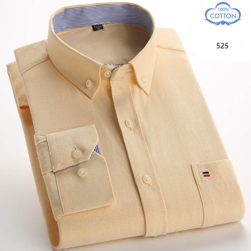 Pure Cotton Oxford Spun Long Sleeved Shirt