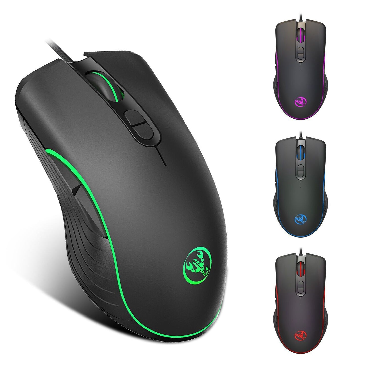 Wired gaming mechanical mouse glowing RGB PUBG e-sports computer laptop USB mouse - E-Esther Clothing Store