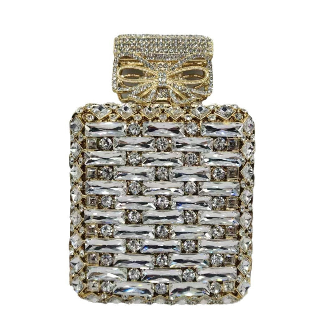 Perfume bottle with diamond hand bag Crystal Bag - E-Esther Clothing Store