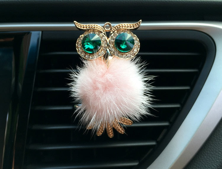 1Pcs Crystal Owl Car Air Freshener Auto Outlet Perfume Clip Interior Accessories Car-styling Vent Solid Fragrance Diffuser - E-Esther Clothing Store