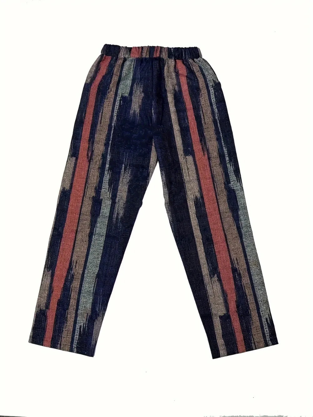 Striped Pocketed Elastic Waist Pants - E-Esther Clothing Store