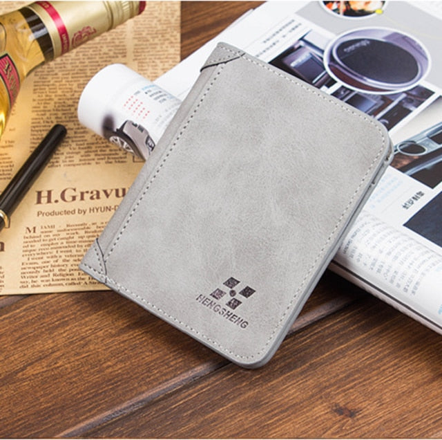 Mens Luxury Soft Business Leather Bifold Wallet Credit Card Holder Purse - E-Esther Clothing Store