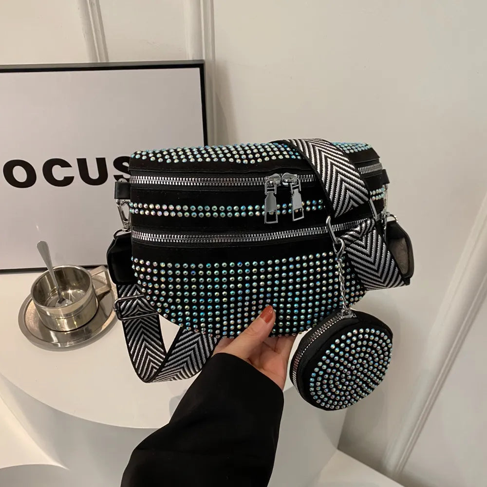 Studded Adjustable Strap Crossbody Bag - E-Esther Clothing Store