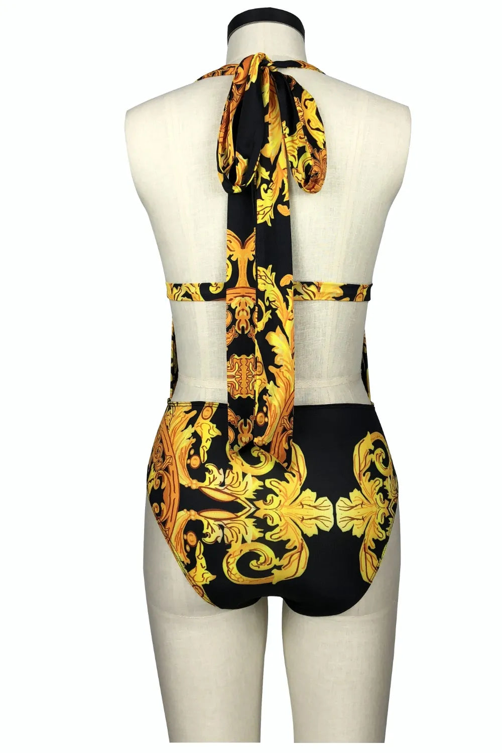 Printed Plunge One-Piece and Cover Up Swim Set - E-Esther Clothing Store