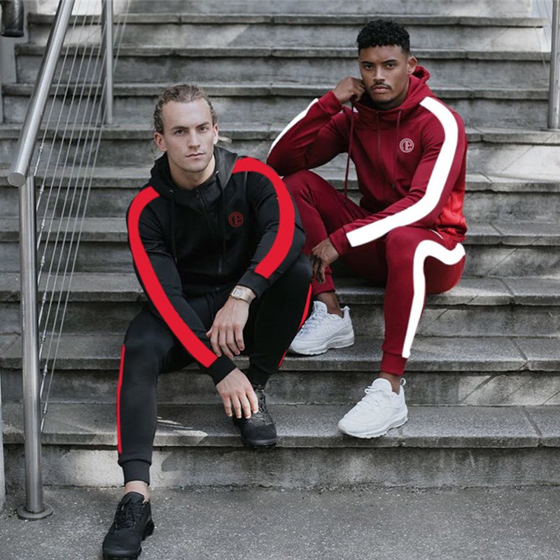 Sport Man Tracksuit Running Gym Men Set Sport Clothing Set Joggers Fitness Bodybuilding Sports Suits Mens Hoodie+Pants Suit Men - E-Esther Clothing Store
