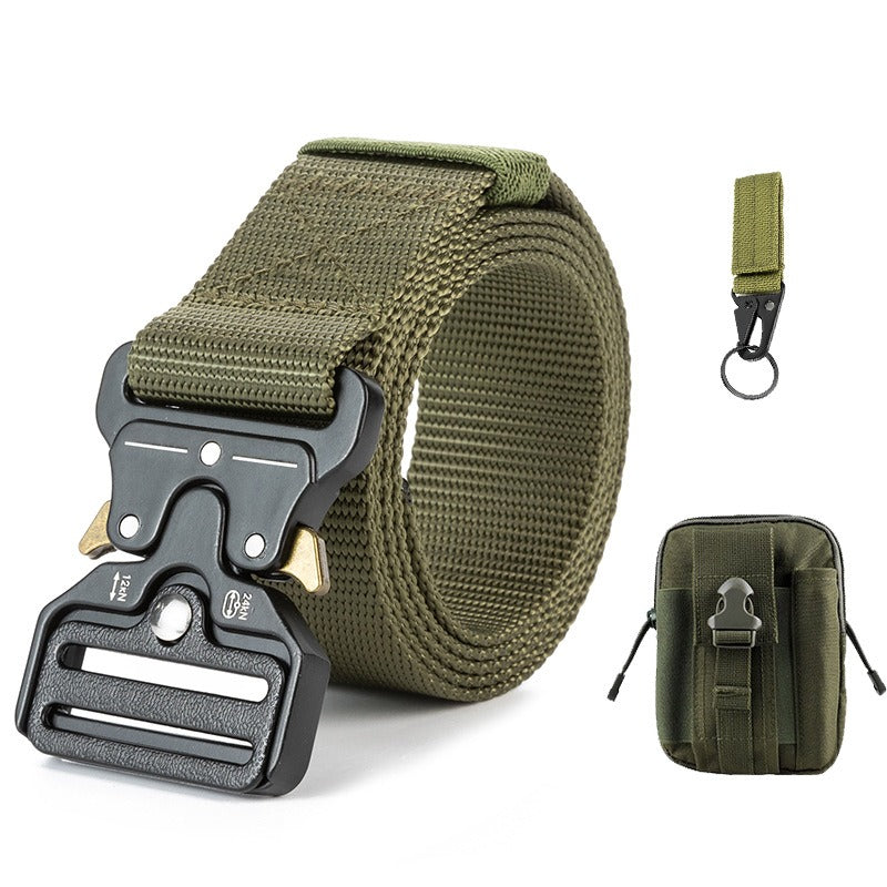 Cobra Tactical Belt Mens Outdoor Nylon Buckle Belt Student Military Training Cargo Pants Belt - E-Esther Clothing Store