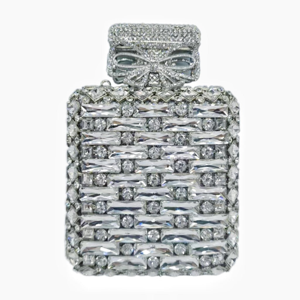 Perfume bottle with diamond hand bag Crystal Bag - E-Esther Clothing Store