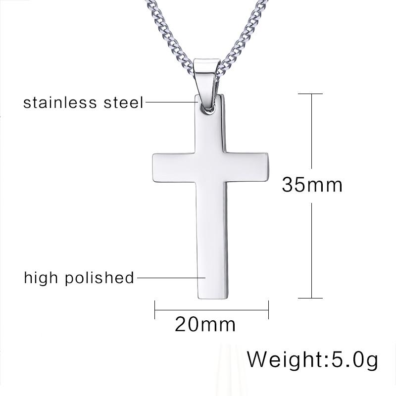 VNOX Classic Mens Cross Pendant Necklace 24 - E-Esther Clothing Store