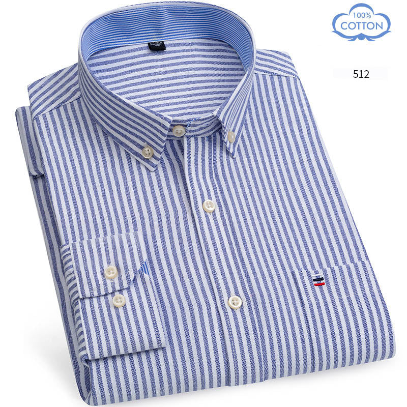 Pure Cotton Oxford Spun Long Sleeved Shirt