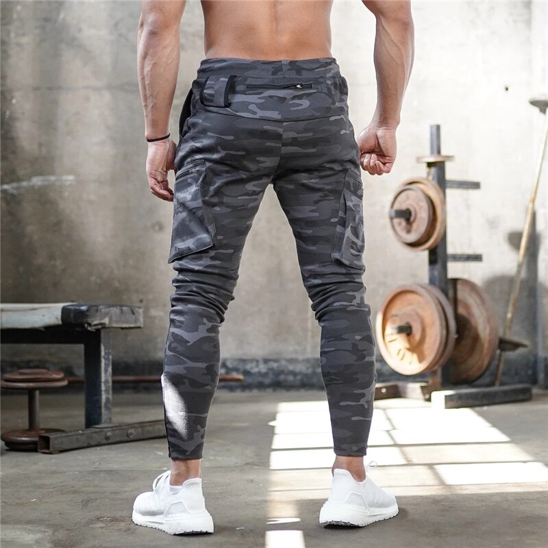Mens Jogger Sweatpants Man Gyms Workout Fitness Cotton Trousers Male Casual Fashion Skinny Track Pants Zipper design Pants - E-Esther Clothing Store