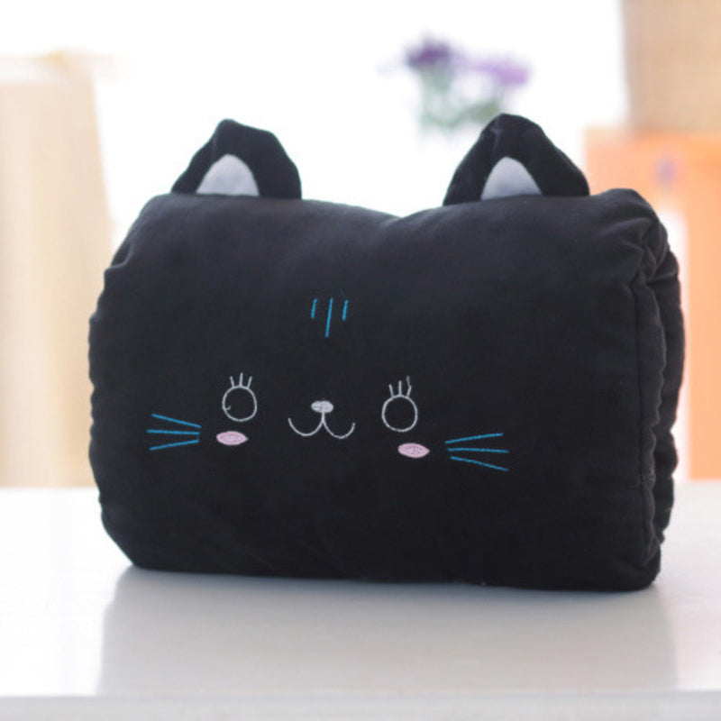 Animated nap pillow, warm hand cover, cylindrical cushion, creative hand warmer, girls' plush toy - E-Esther Clothing Store