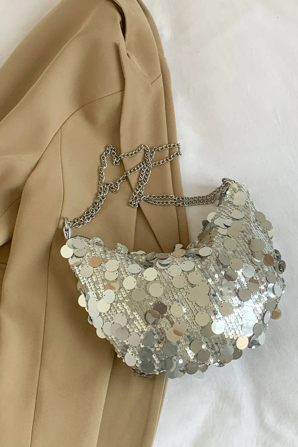 Sequin Chain Crossbody Bag - E-Esther Clothing Store