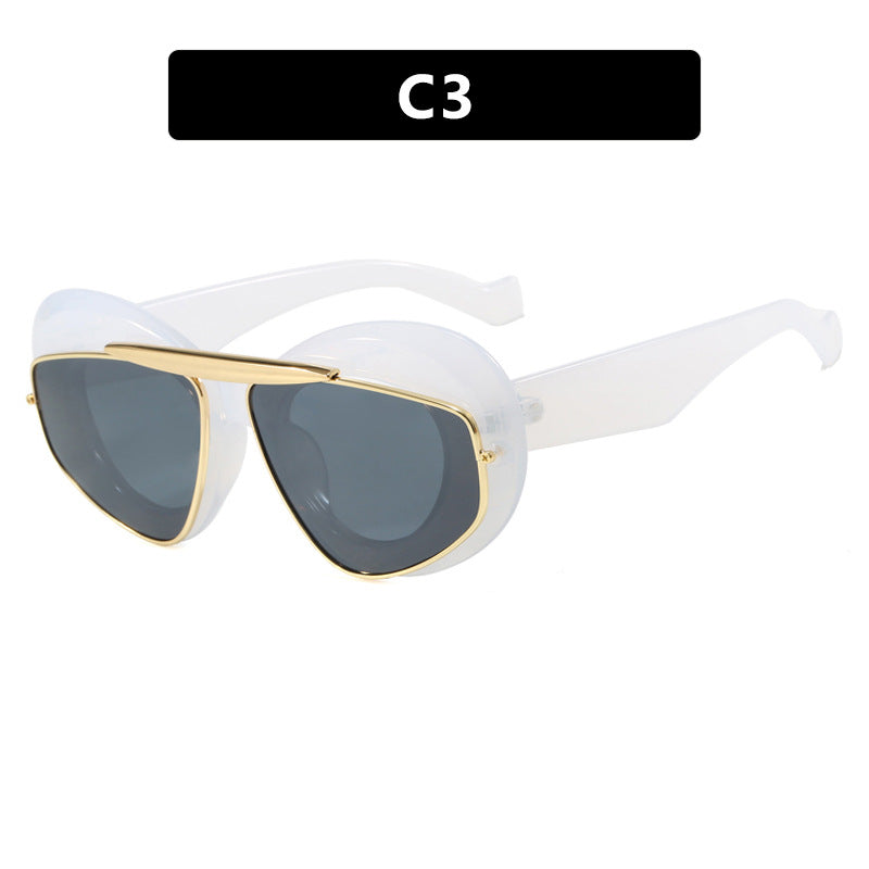 Inflatable bread toad shaped sunglasses, high-end and personalized cat eye sunglasses, internet famous Instagram sunglasses - E-Esther Clothing Store