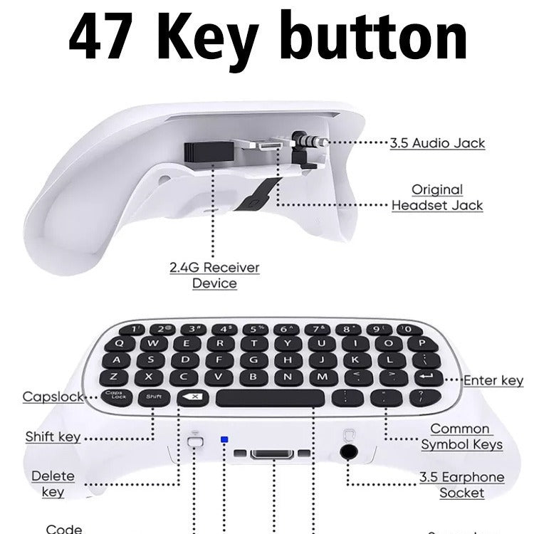 Suitable for Xbox One series game controllers wireless keyboard Xbox Series S/X input keyboard with joystick - E-Esther Clothing Store