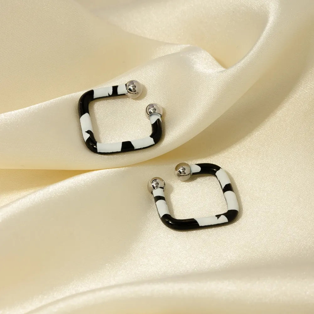 Stainless Steel Oil Drip Cuff Earrings - E-Esther Clothing Store
