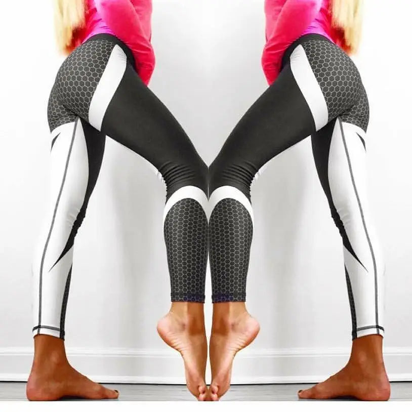New Arrival Pattern Leggings Women Printed Pants Work Out Sporting Slim White Black Trousers Fitness Leggins - E-Esther Clothing Store