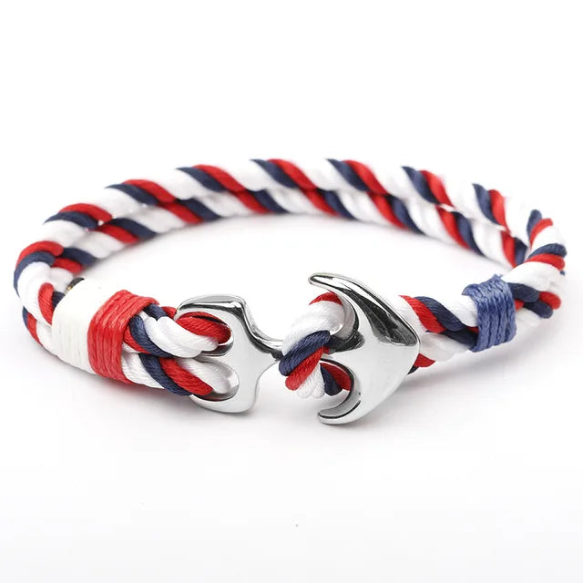 Stainless Steel Anchor Bracelet Rope Bracelets For Women Erkek Bileklik Pulseira Masculina Feminina Men Jewelry Mens jewellery - E-Esther Clothing Store