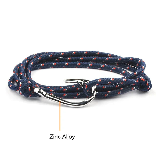 Stainless Steel Anchor Bracelet Rope Bracelets For Women Erkek Bileklik Pulseira Masculina Feminina Men Jewelry Mens jewellery - E-Esther Clothing Store