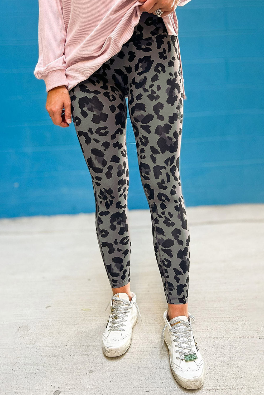 Green Classic Leopard Print Active Leggings - E-Esther Clothing Store