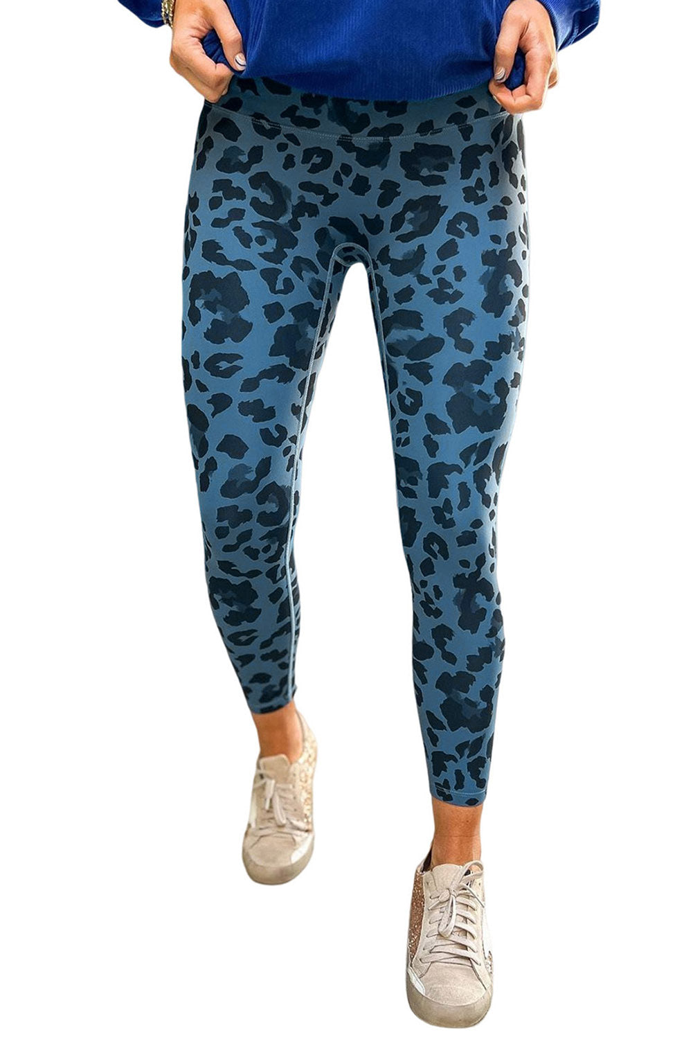 Green Classic Leopard Print Active Leggings - E-Esther Clothing Store