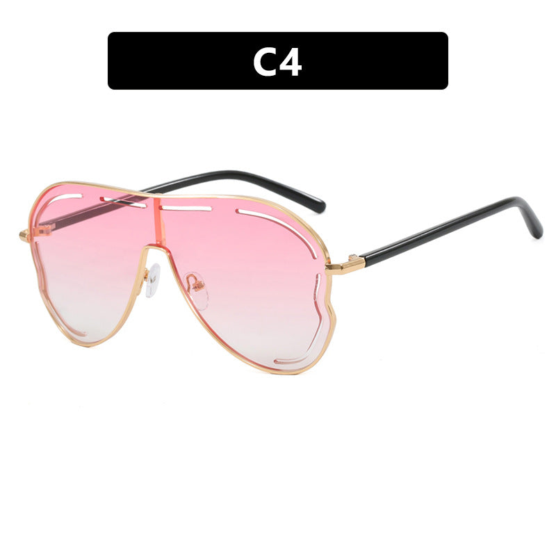 Conjoined large frame toad shaped sunglasses, new spicy girl sunglasses - E-Esther Clothing Store