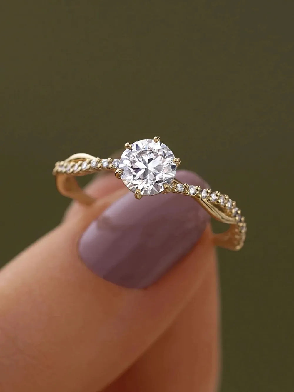 925 Sterling Silver Inlaid Zircon Ring - E-Esther Clothing Store